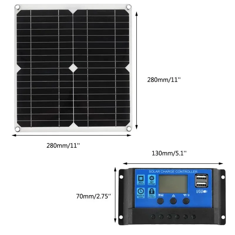 Trusted 200W Solar Panel Kit With 60A Controller Portable 18V Solar Cell Power Charger for Phone Camping Hiking Car Boat RV Solar Plate Reusable