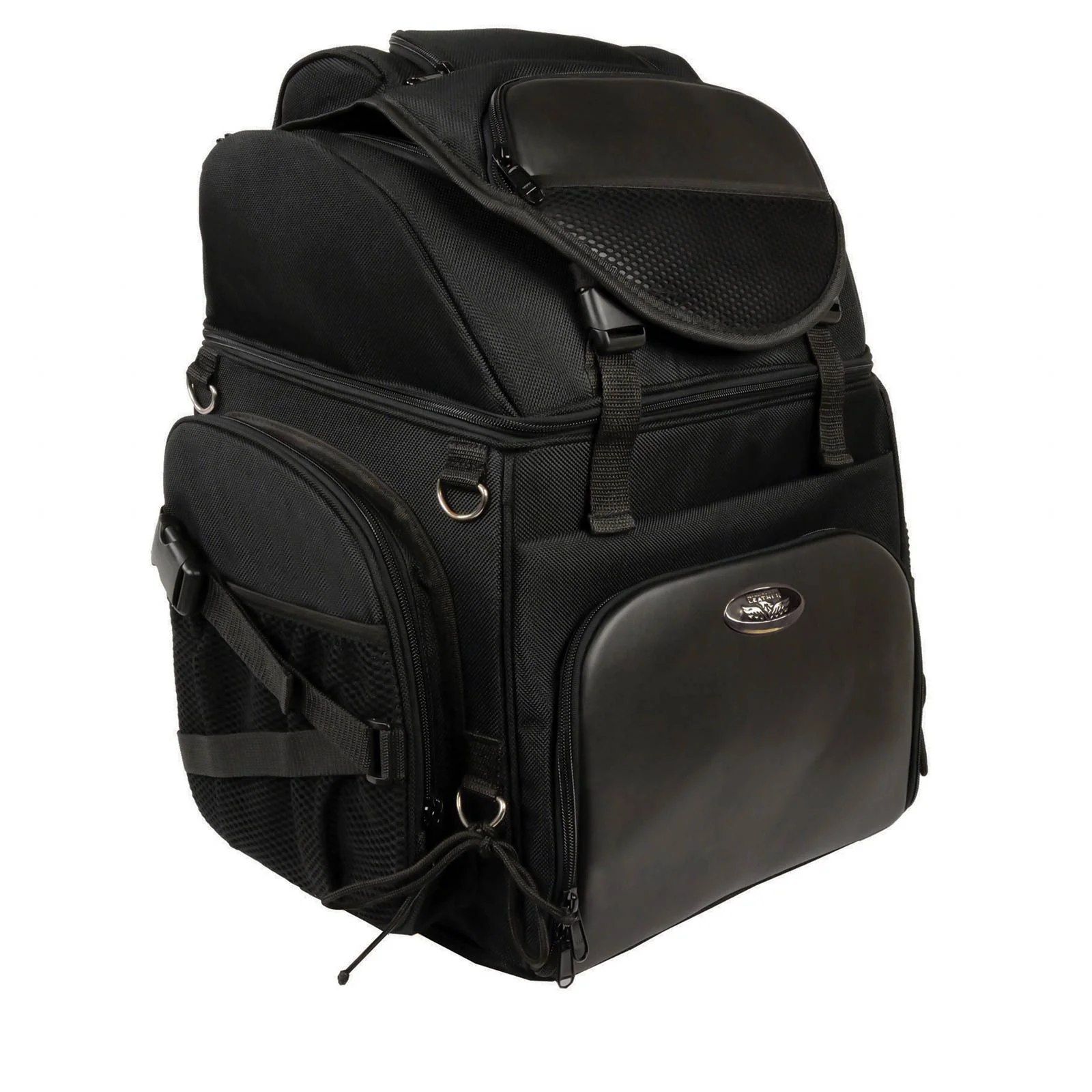 Efficient Milwaukee Leather SH689 Large Black Textile Waterproof Touring Motorcycle Sissy Bar Bag Exceptional