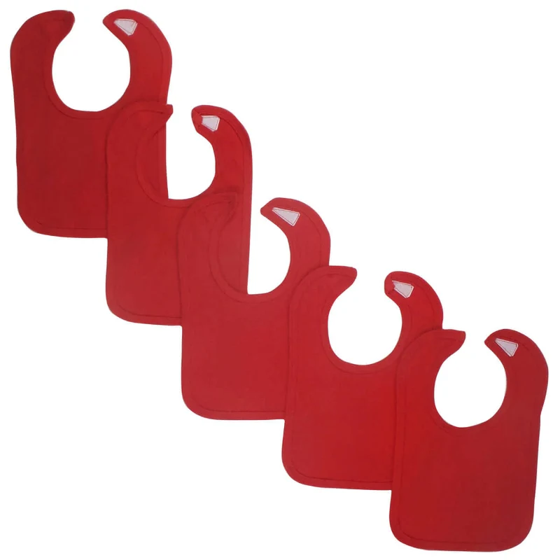 Smooth Red Baby Bibs Organic