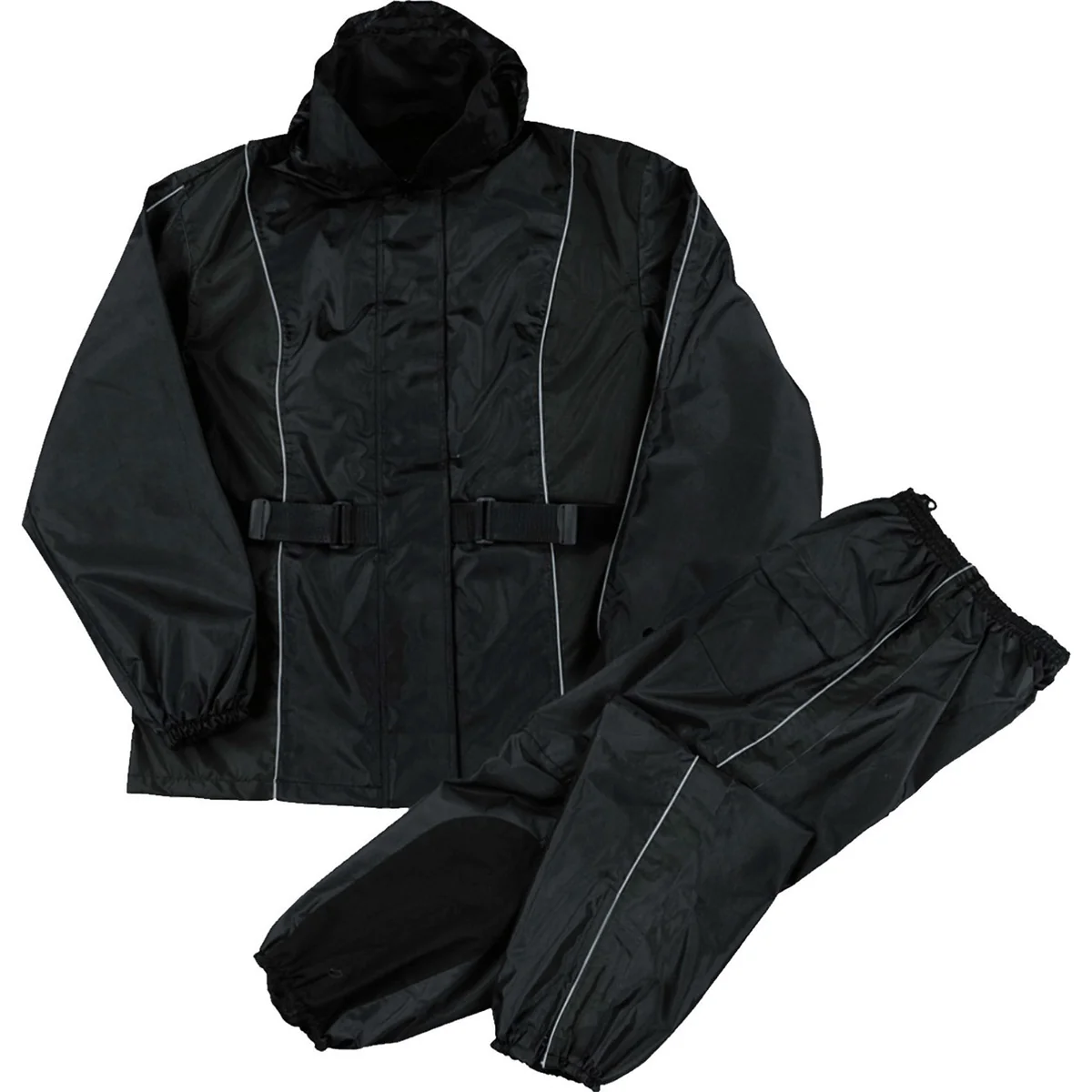 Natural NexGen Women's SH222501 Black Hooded Water Proof Rain Suit Premium