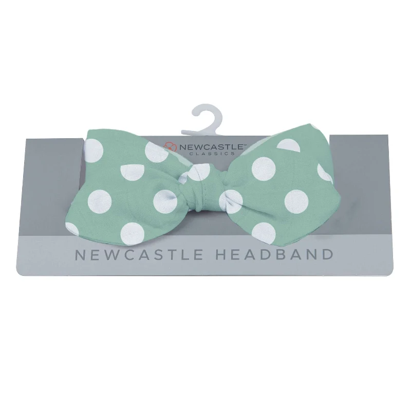 Easy-to-Use Jade Polka Dot Headband Modern