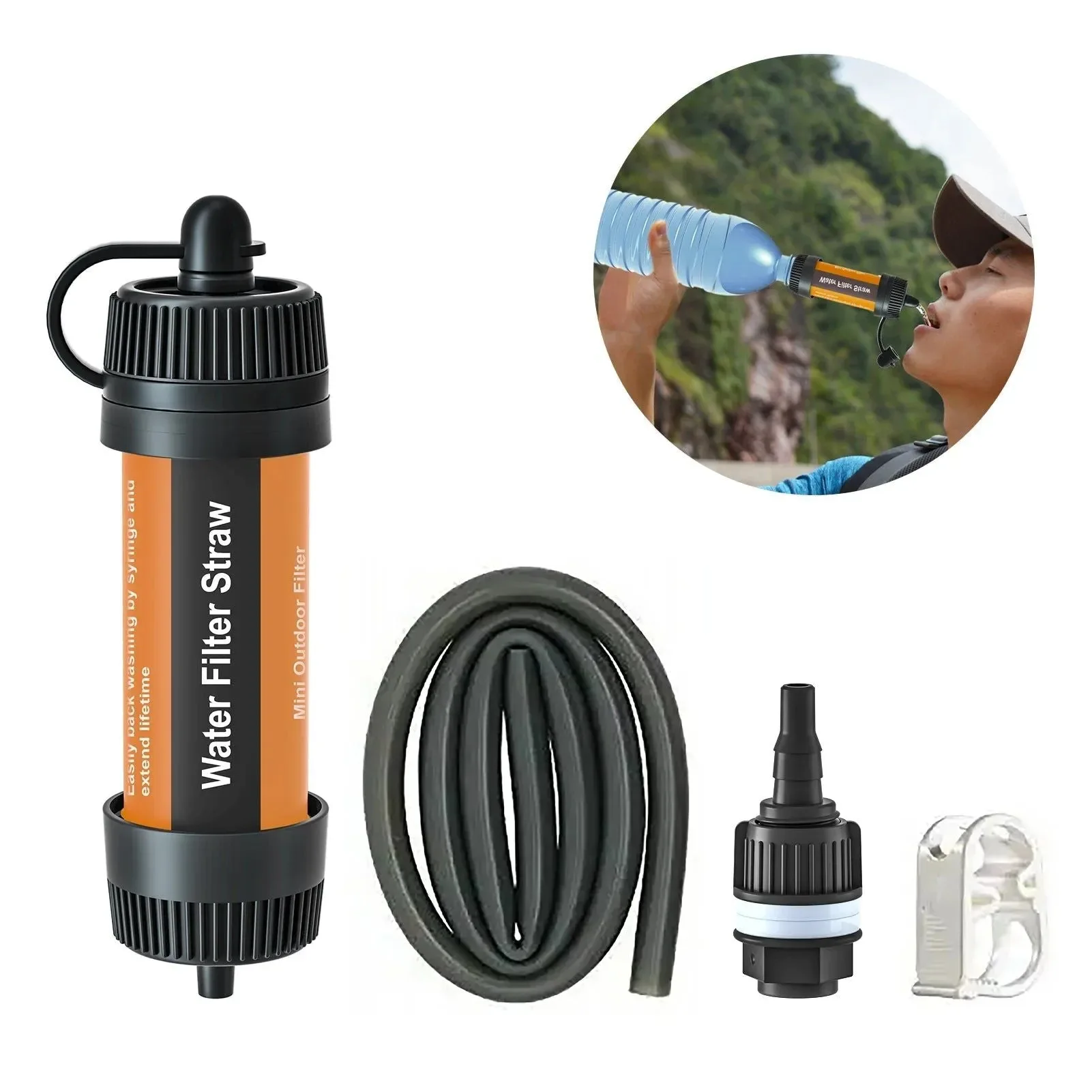 Elite Water Filter Straw Outdoor Portable Water Purifier for Camping Hiking Backpacking and Emergency Survival Artisan