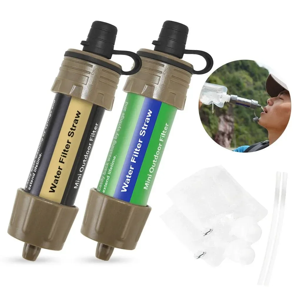 Smart Outdoor Water Filter Straw – 4-Stage 0.01 Micron Purifier with 5000L Capacity for Emergency Preparedness Camping Travel Verified