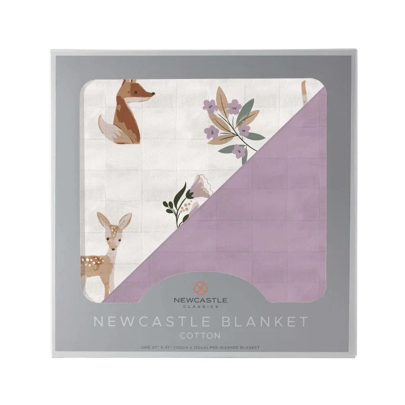 Refined Lavender Animal Throw Detailed
