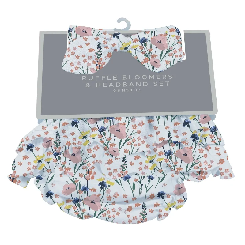 Organic Wildflower Ruffle Baby Set - Adorable Comfort for Your Little One Easy-to-Use