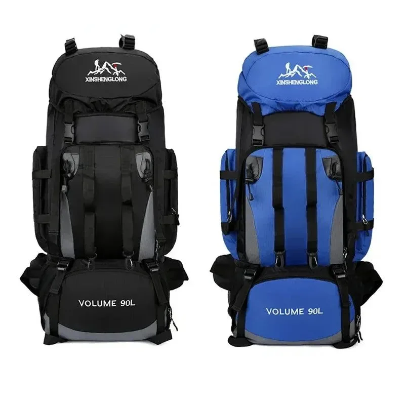 Environmentally Friendly Explore ly with the 90L Waterproof Camping Backpack Green