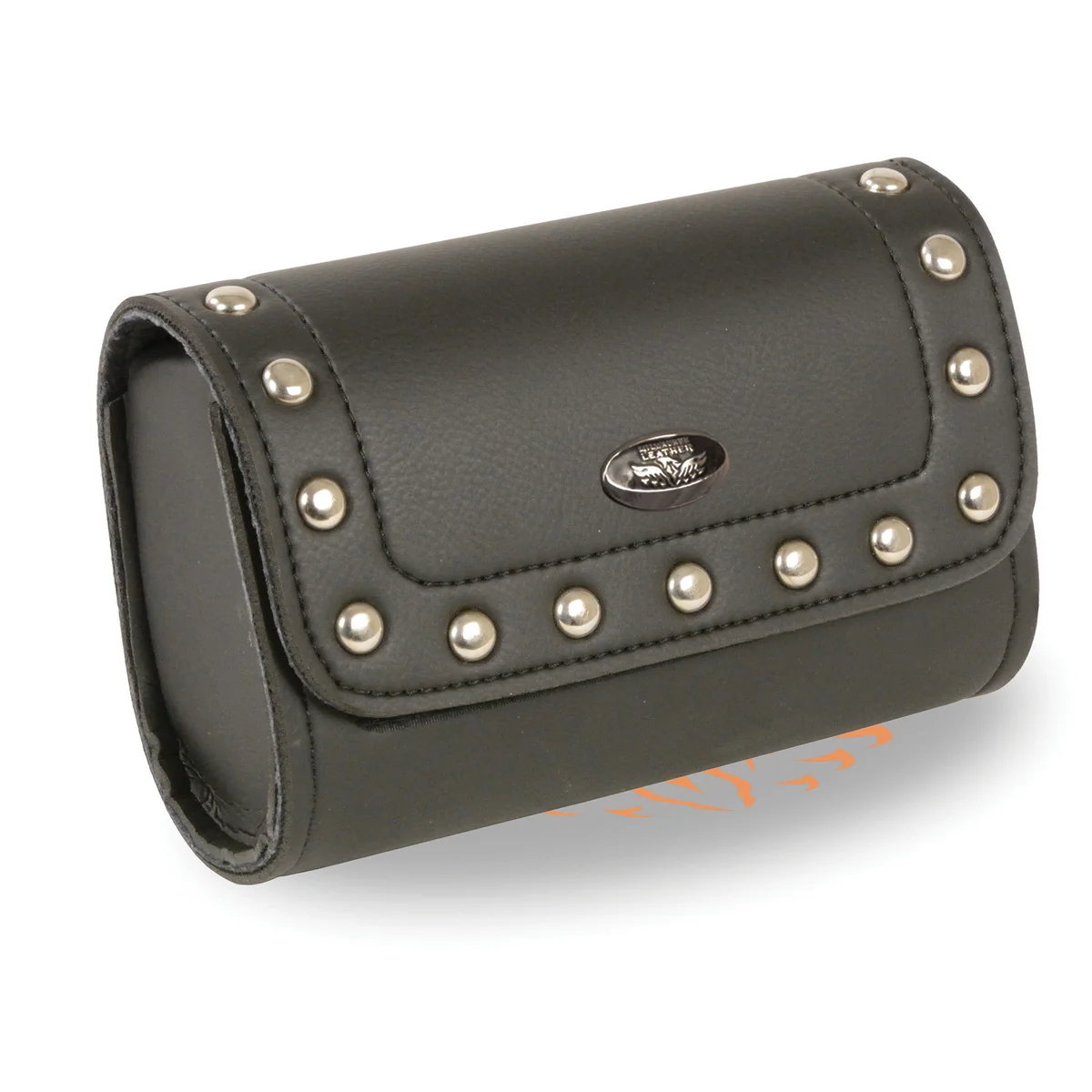 Contemporary Milwaukee Leather SH63202 Black Motorcycle PVC Small Studded Windshield Bag with Velcro Closure Professional