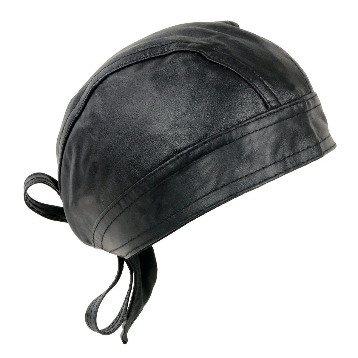 Minimalist Milwaukee Leather SH319 Unisex Black Leather Skull Cap Versatile