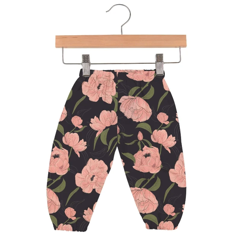 Superior Peonies Baby Pant Natural