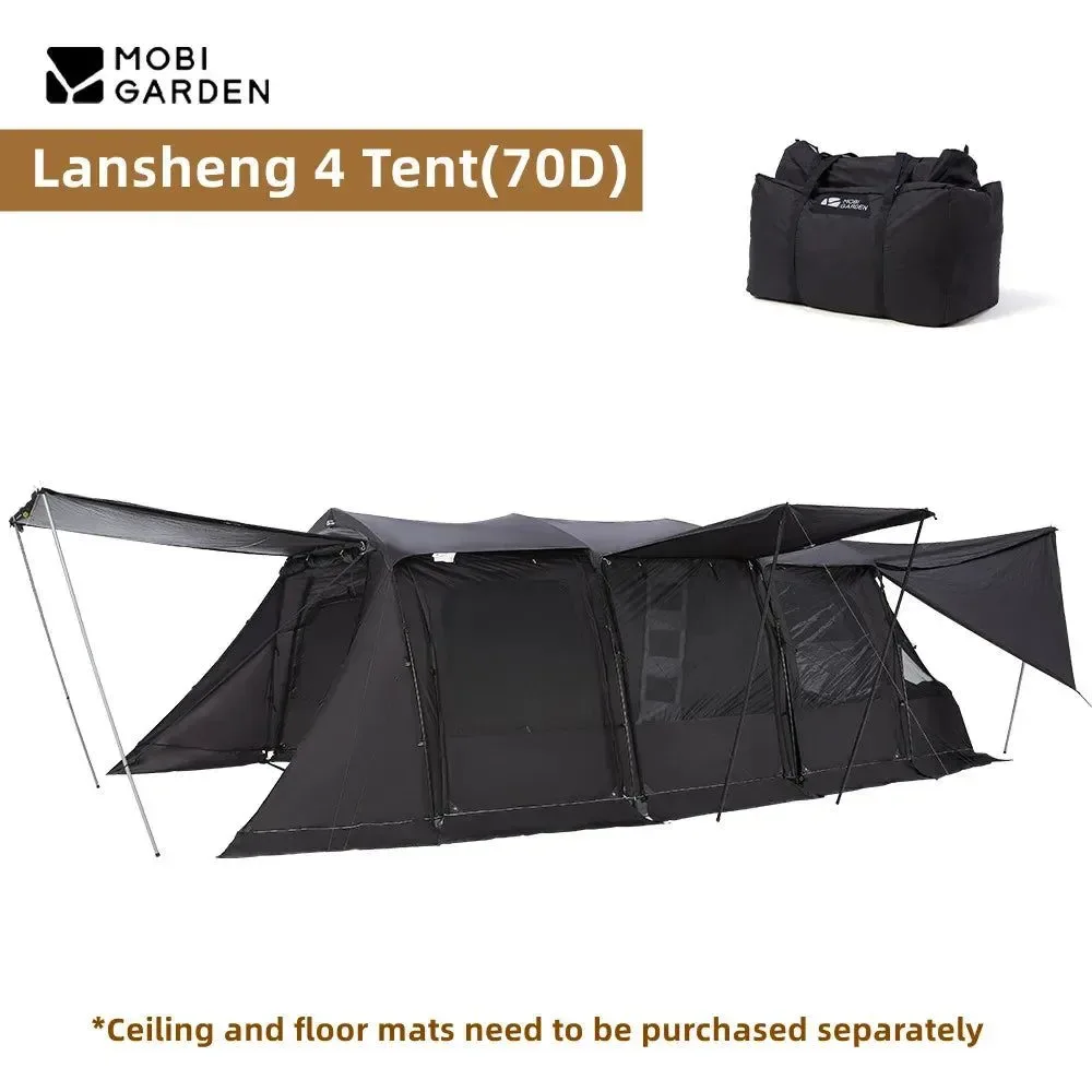 Innovative Large Group Camping Tunnel Tent – 4-Season Double-Layer Family Tent with 2 Bedrooms Living Room Large Group Camping Tunnel Tent – Spacious 4-Season Shelter for Families Groups First-Class