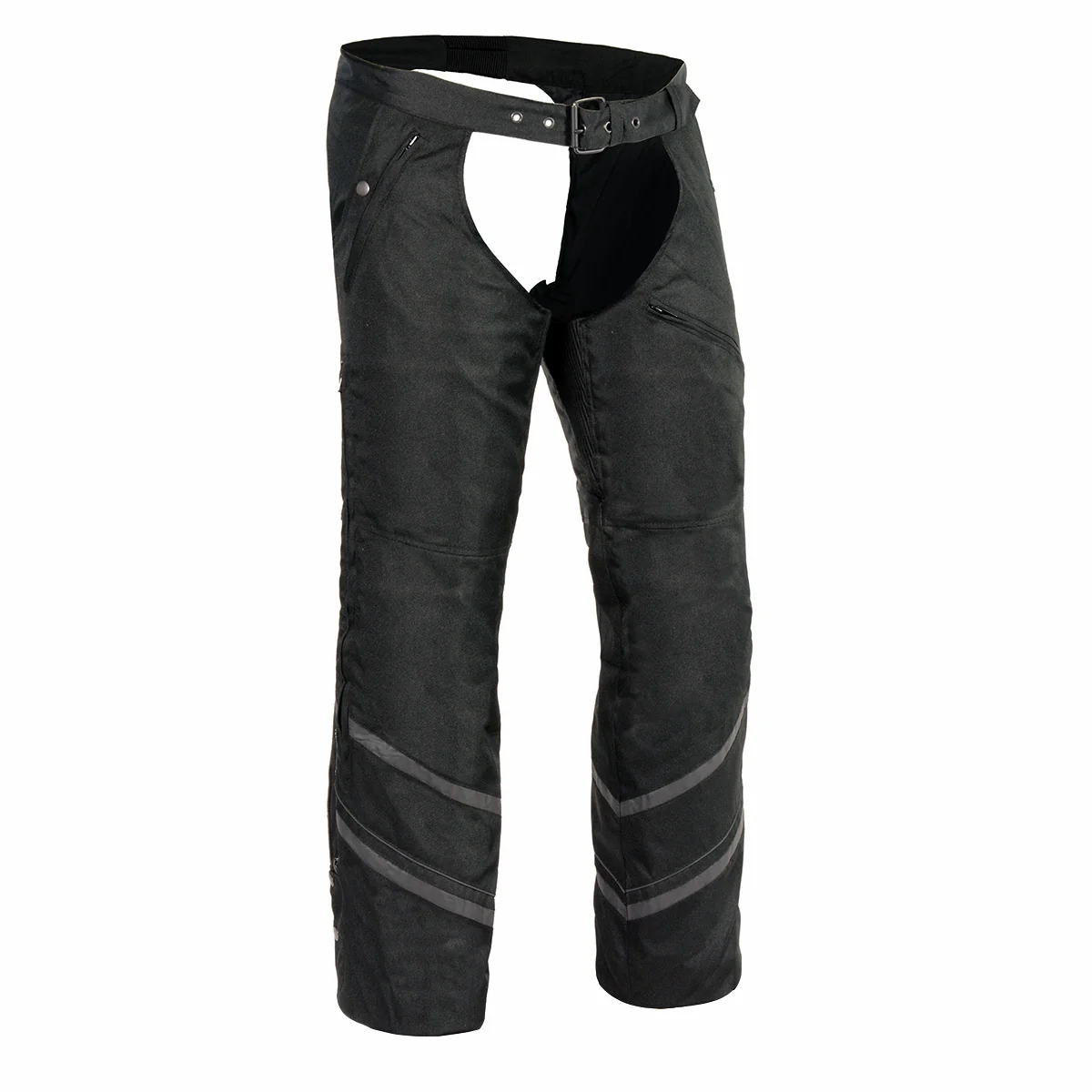 Quality Milwaukee Leather MPM5700 Men's Black Vented Textile Chaps with Snap Out Thermal Liner Fashionable