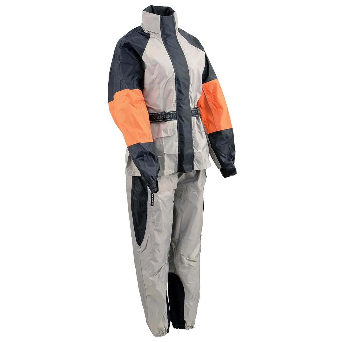 Top-Quality NexGen SH2217 Men's Orange and Silver Oxford Water-Resistant Rain Suit Exclusive