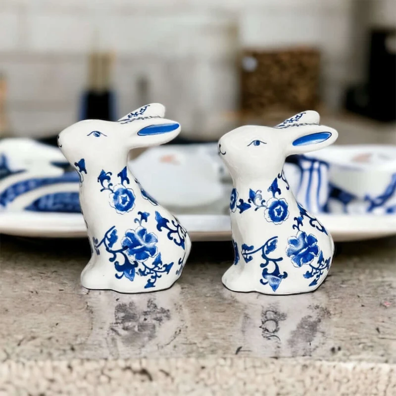 Clean Blue Bunny Shakers Traditional
