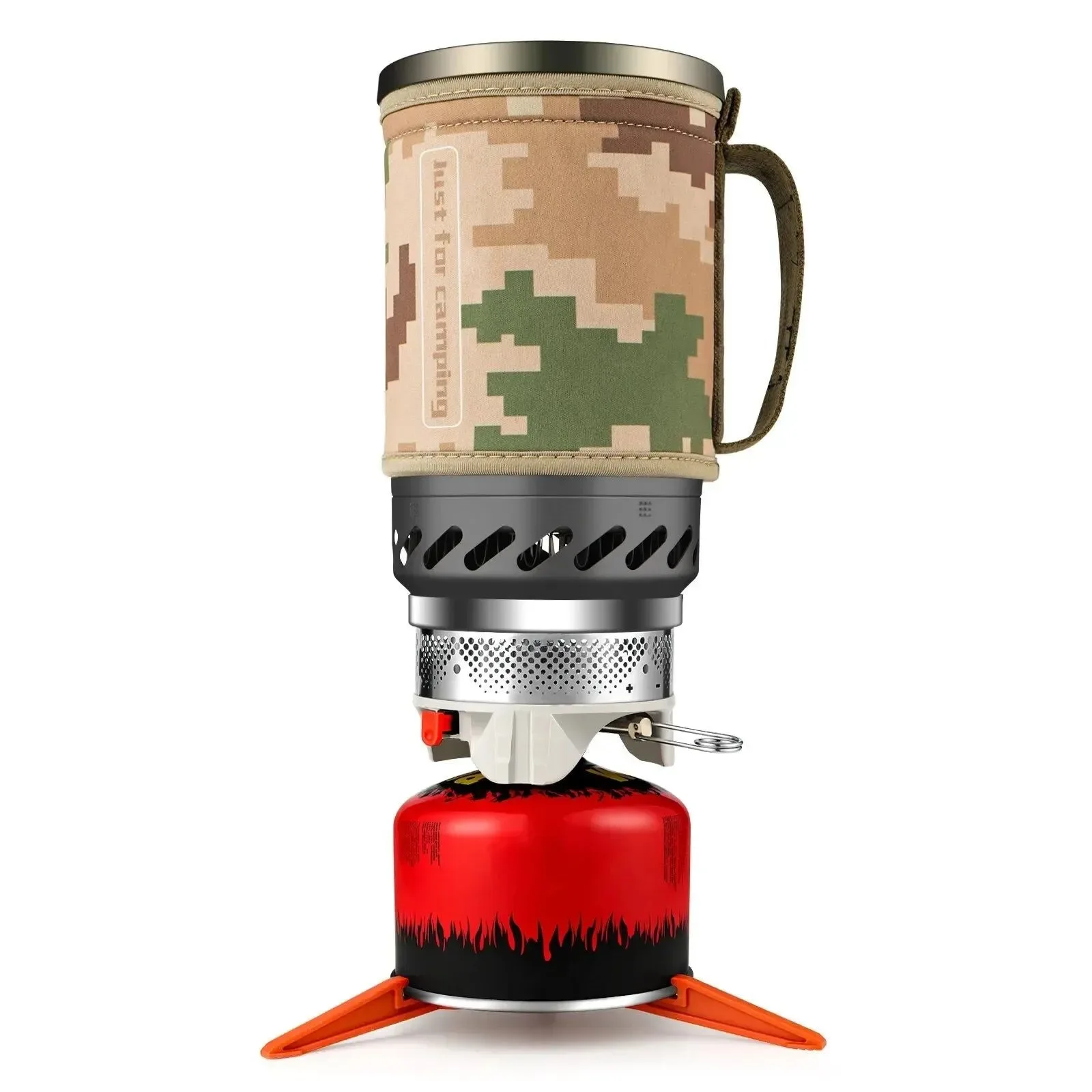 Outstanding 1.4L Backpacking Stove Camping Propane Cooking Gear - Portable Camp Burner System with Tripod and Pot Support Verified