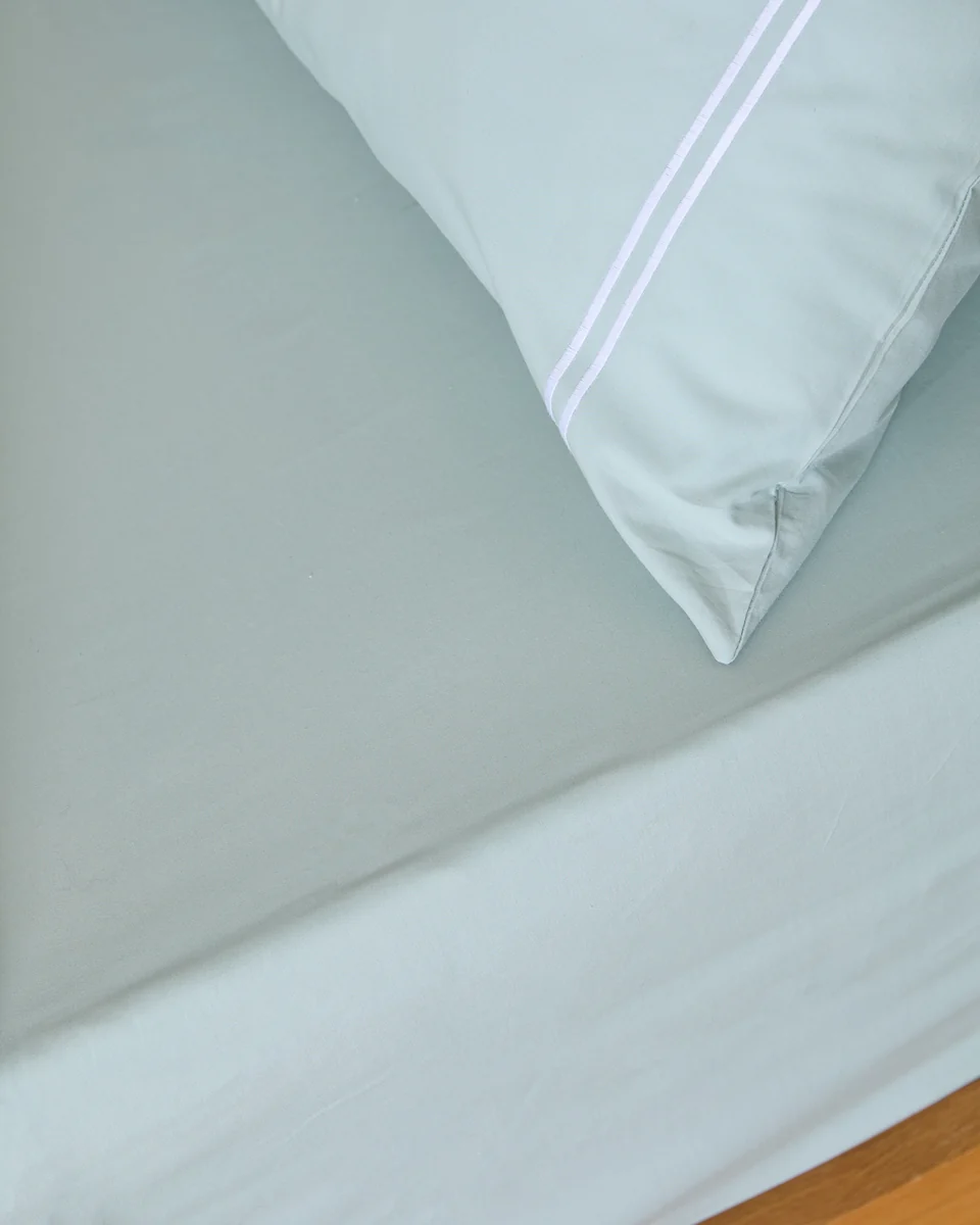 Optimized Foxford Evelyn Sage Fitted Sheet Convenient
