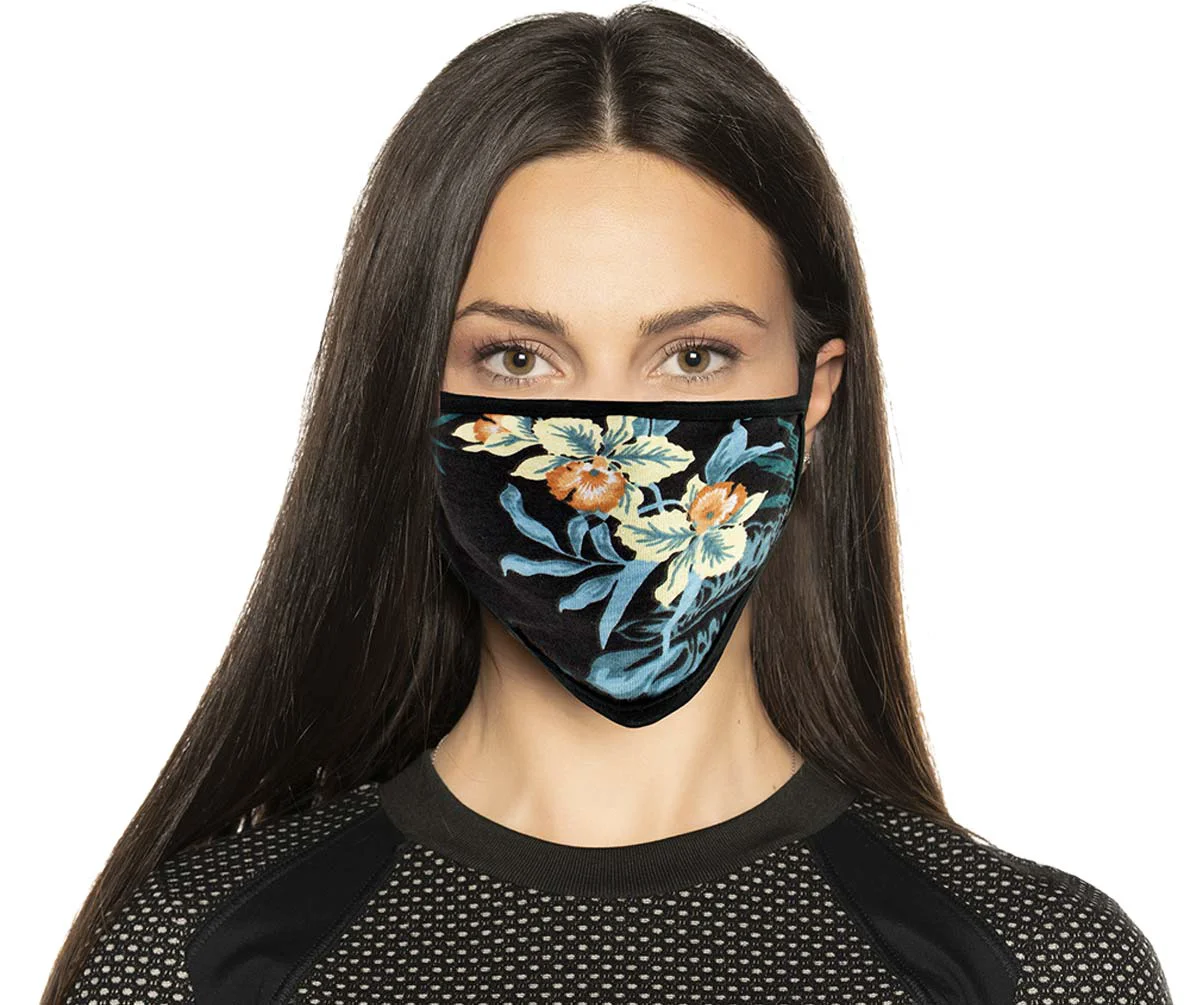 Fine Crafted Milwaukee Leather Multi-Pack MP7924FM Ladies 'Floral Print' 100 Cotton Protective Face Mask with Optional Filter Pocket Comfortable