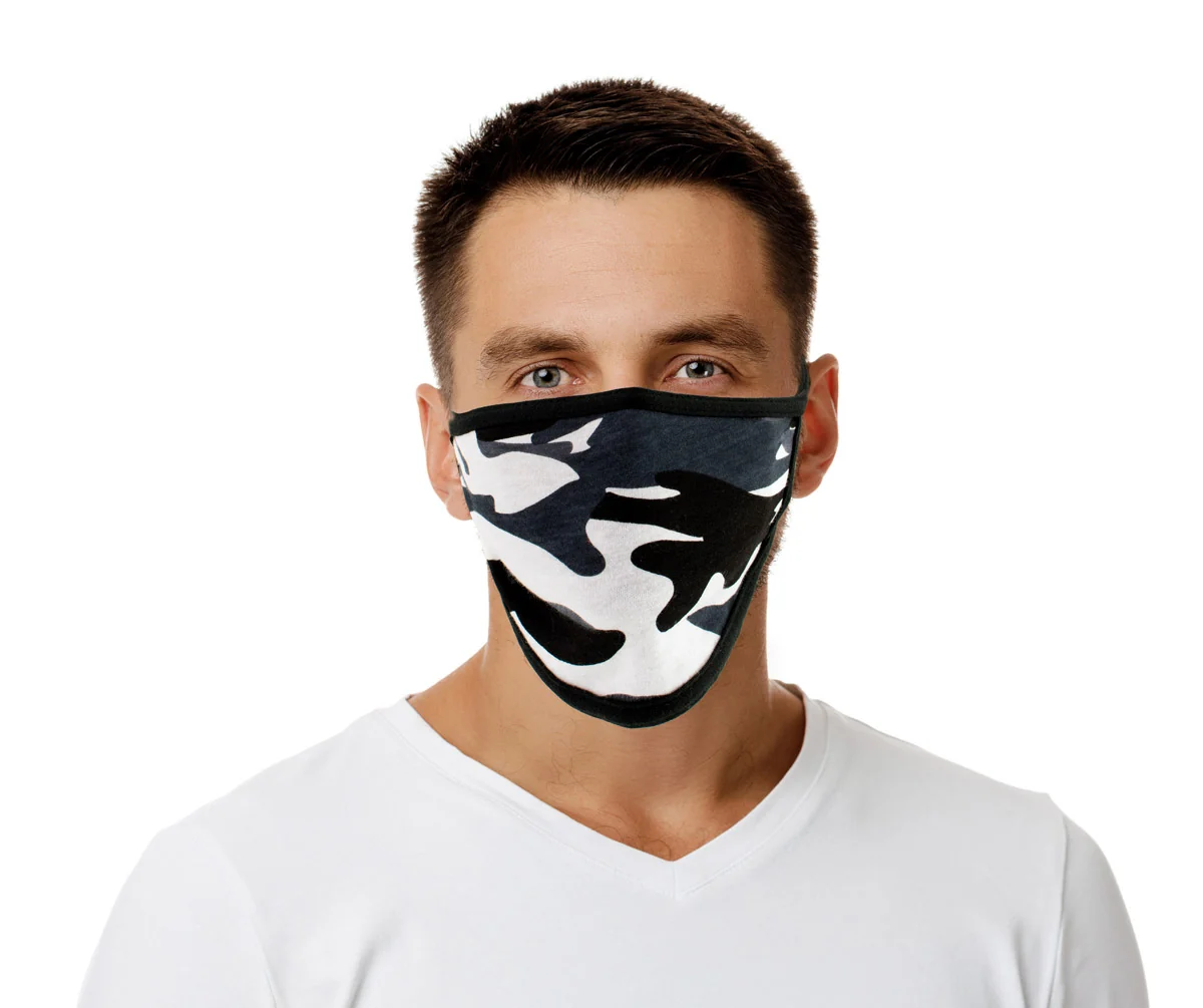 Original Milwaukee Leather MP7924FM 'Camouflage Grey' 100 Cotton Protective Face Mask with Optional Filter Pocket Reliable