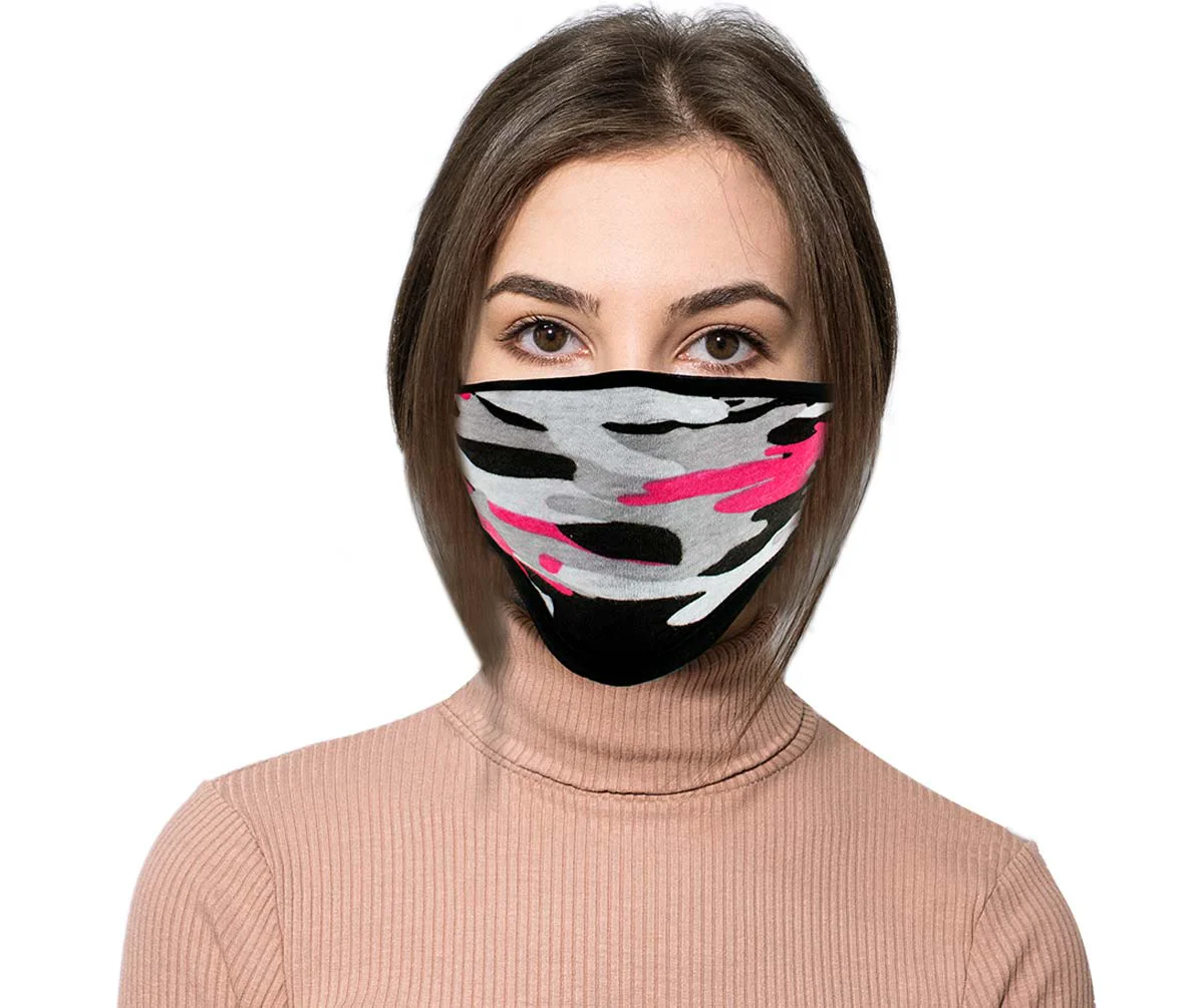 Comfortable Milwaukee Leather Multi-Pack MP7924FM Ladies 'Camouflage Pink' 100 Cotton Protective Face Mask with Optional Filter Pocket Selected