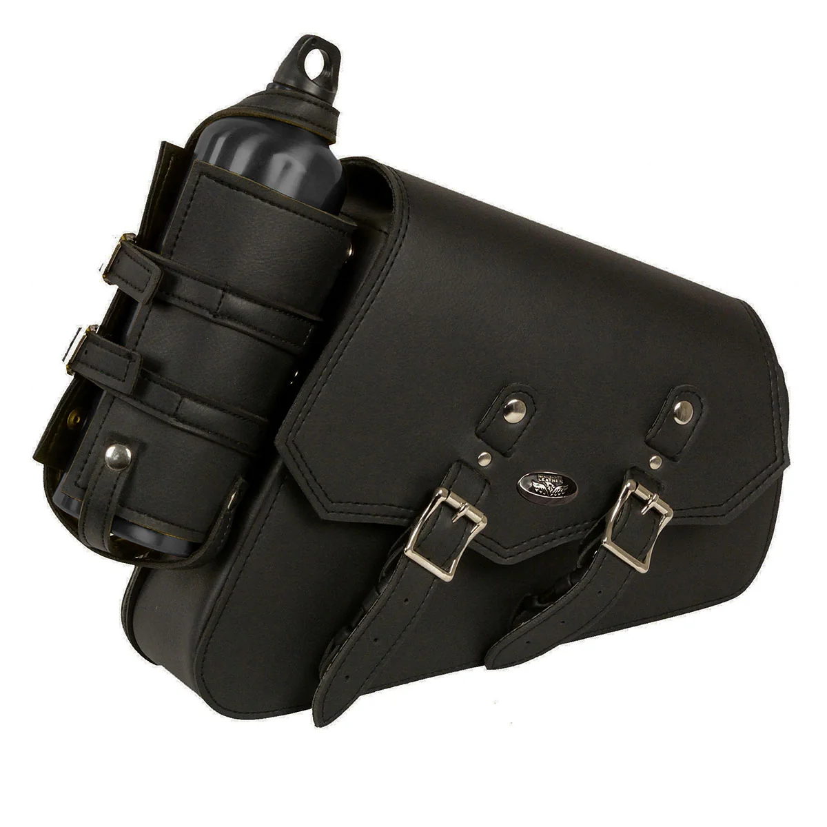 Original Milwaukee Leather MP8600R Black Right Side 'Conceal and Carry' PVC Swing Arm Bag with Bottle Holder Safe