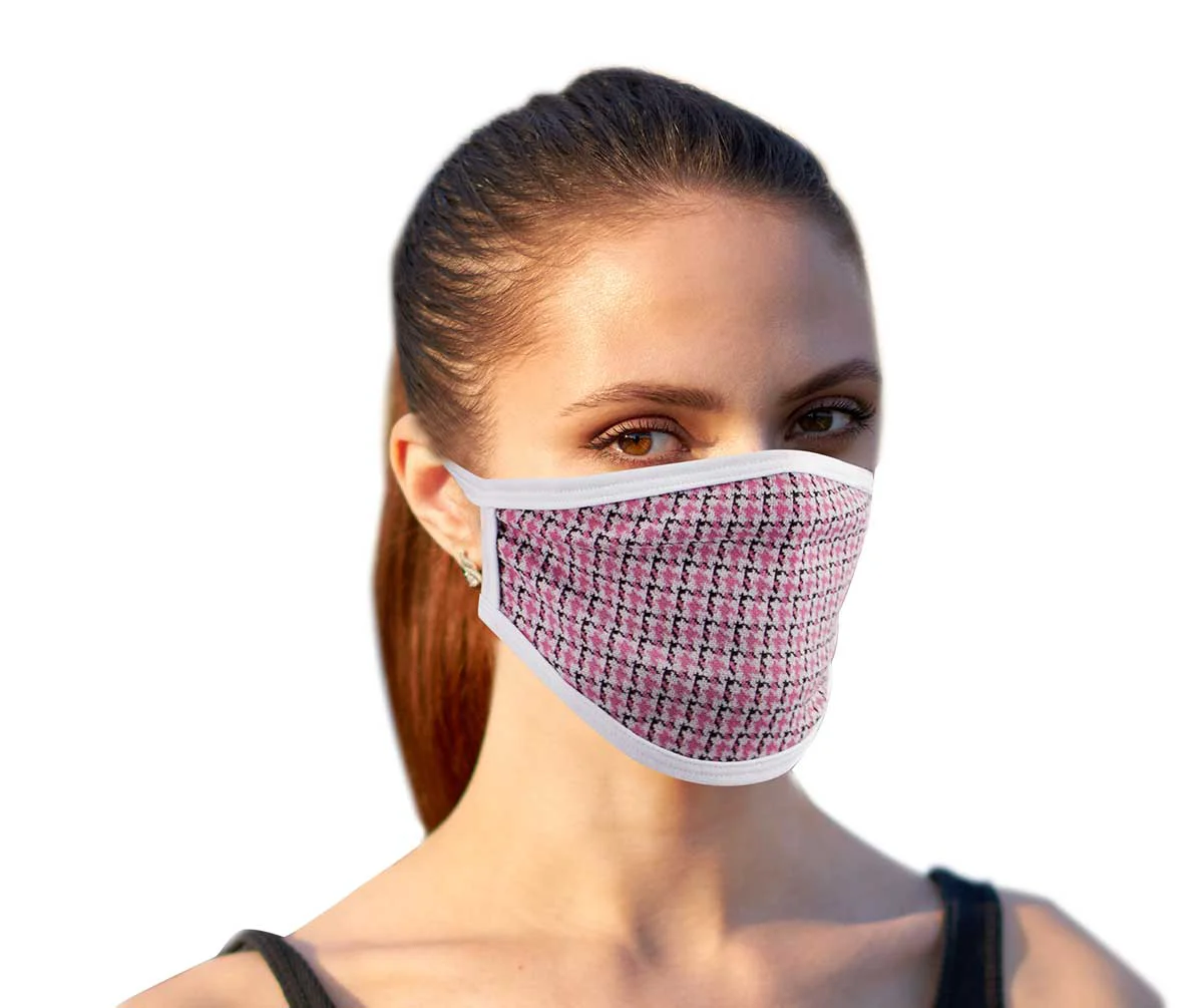 Dependable Air Soul MP7923FM Pink Protective Face Mask with Optional Filter Pocket Elegant