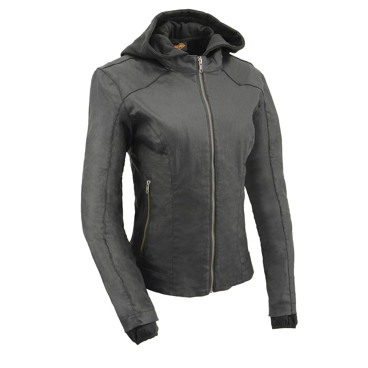 Specialty Milwaukee Leather MPL2746 Women's Lightweight Hoodie Textile Scuba Jacket with Purple Wings Breathable