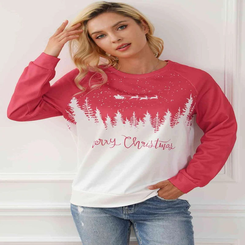 Contemporary Christmas Element Sweatshirt Natural