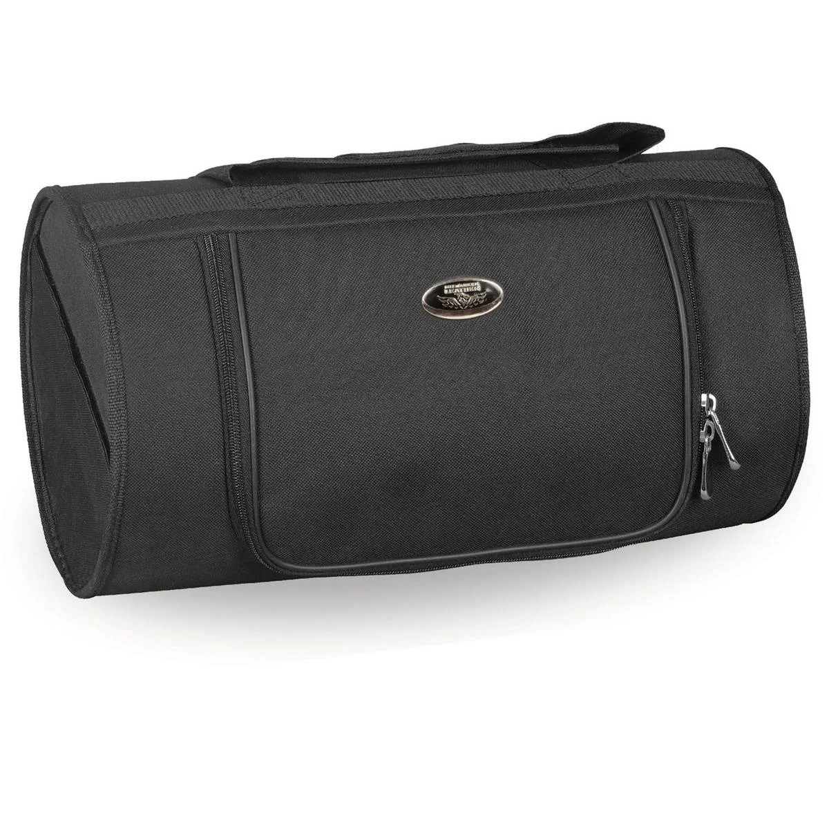 Quality Milwaukee Leather MP8175 Medium Black Motorcycle Textile Roll Top Bag with Zipper Closure Selected