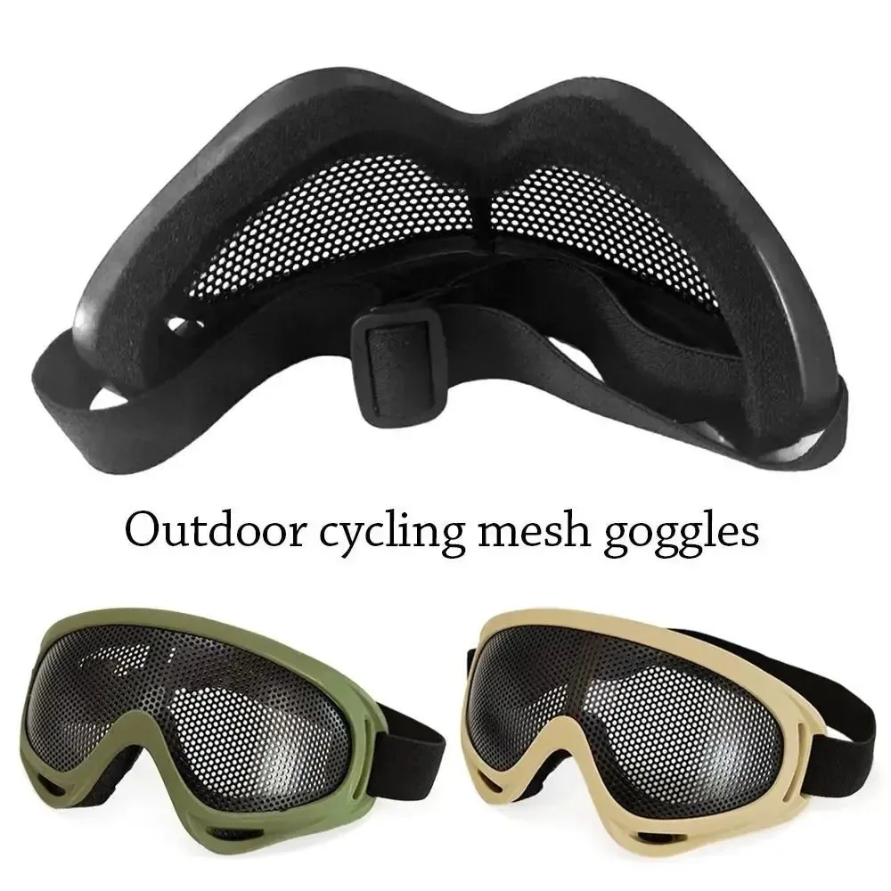 Fashionable Impact-Resistant Goggles - Metal Mesh Cycling Eyewear for Ski Hiking and Motorcycling Premium Material