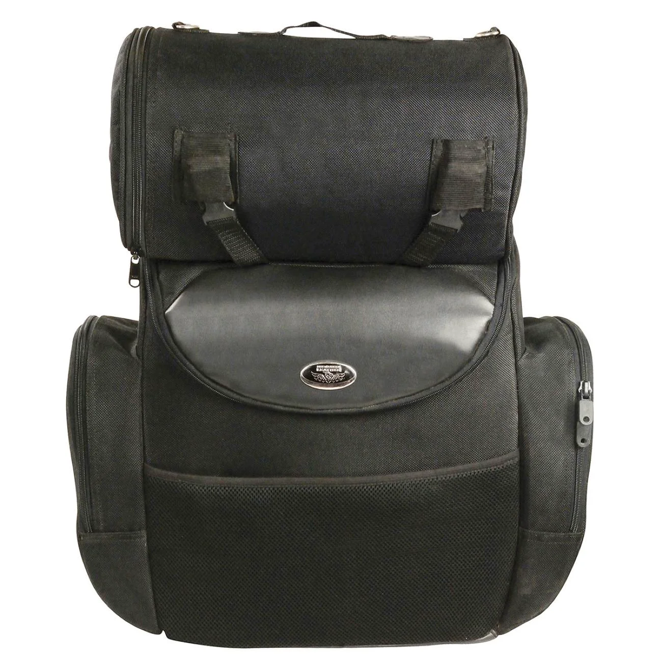 Excellent Milwaukee Leather MP8122 Large Black Textile Motorcycle 2-Piece Deluxe Sissy Bar Bag Specialty