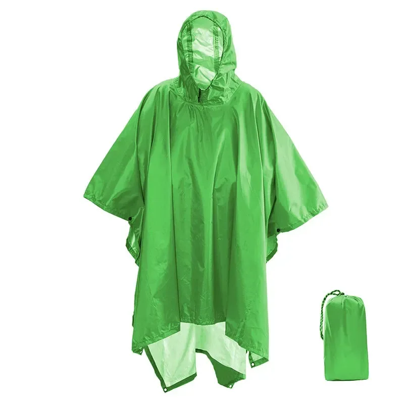 Minimalist 3-in-1 Outdoor Military Waterproof Raincoat - Rain Coat Awning Picnic Mat for Men and Women High-Grade