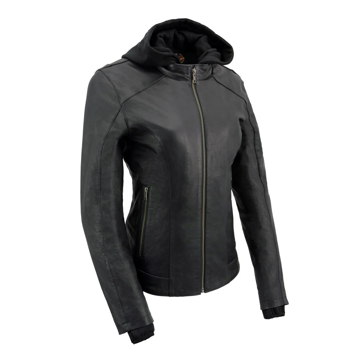 Healthy Milwaukee Leather MLL2546 Women's Purple Winged Scuba Leather Jacket with Hoodie High-End