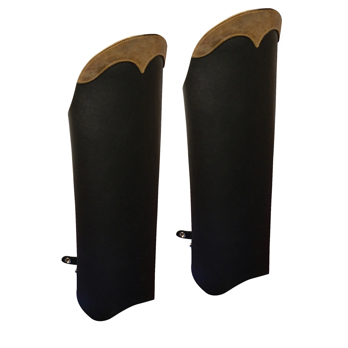 High-End Milwaukee Leather MLM5555 Unisex Brown Leather Half Motorccyle Riding Chaps with Back Zipper Lightweight