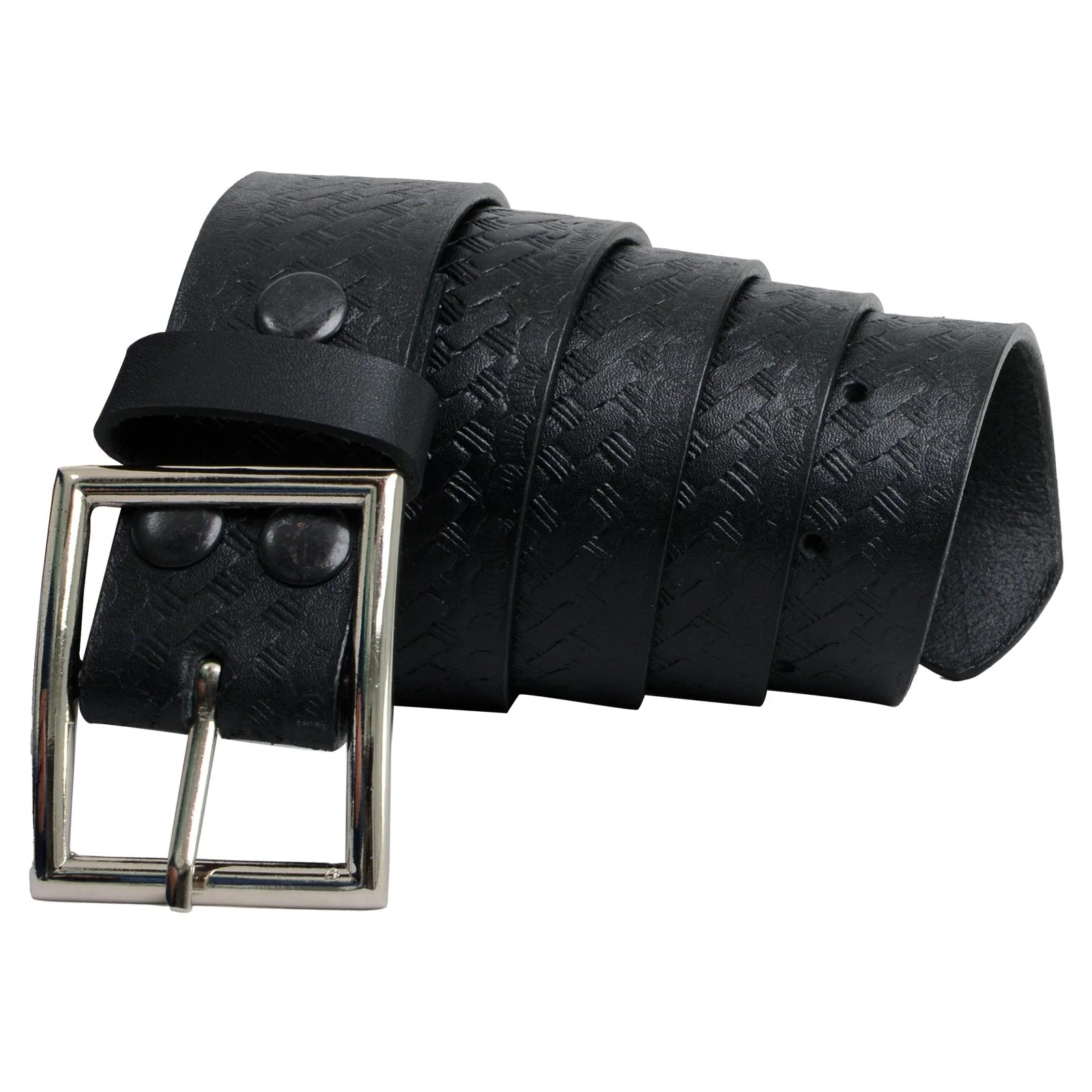 Genuine Milwaukee Leather MP7105 Men's Embossed Black Leather Biker Belt with Interchangeable Buckle Excellent