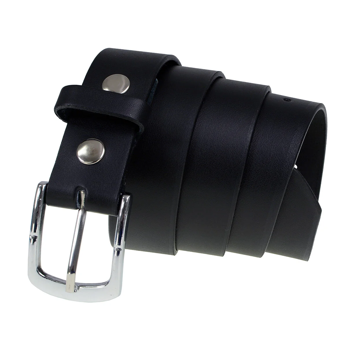 Eco-Friendly Milwaukee Leather MP7114 Men's Light Black Leather Belt with Interchangeable Buckle - 1.5 inches Wide Healthy
