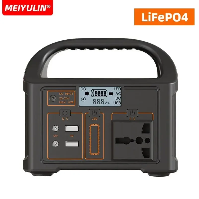 Natural 100W Portable LiFePO4 Power Station 24000mAh — Solar Generator with AC DC USB for Camping Home and Emergency Backup High-End