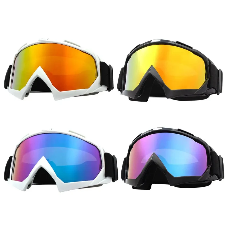 Quality Reflective Sports Goggles with Black and White Frames for Protection Reliable
