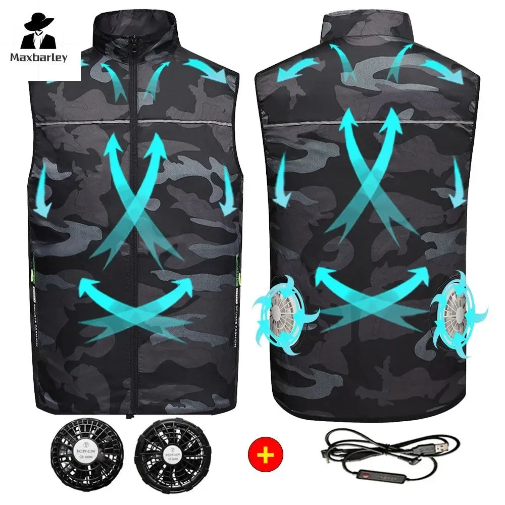 Contemporary Men s USB Rechargeable Cooling Vest – Air Conditioner Sport Vest for Summer Casual