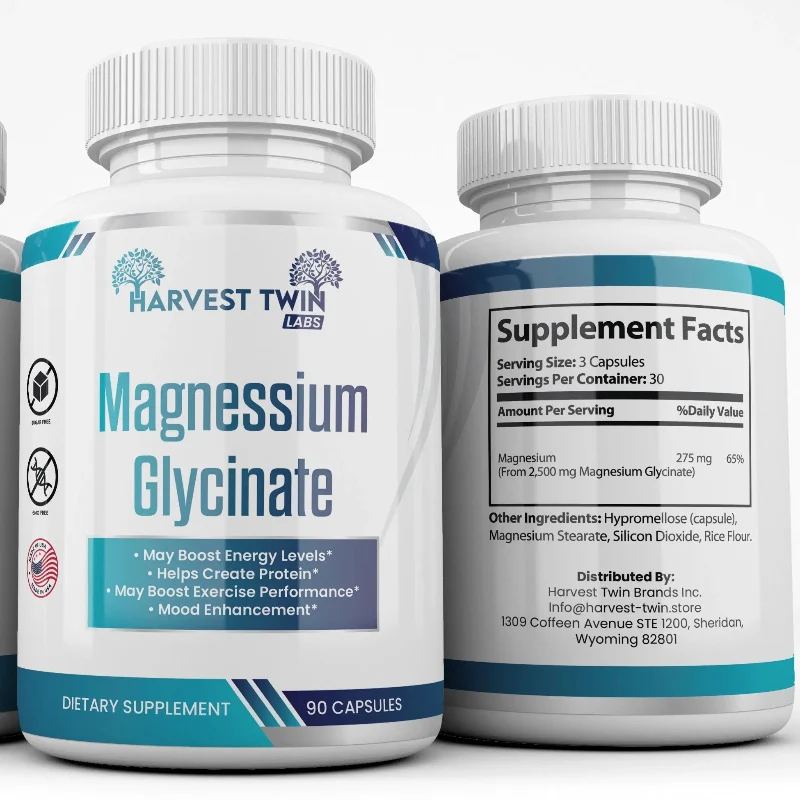 Smooth Harvest Twin Labs Magnesium Glycinate Capsules – Energy Mood Support Superior
