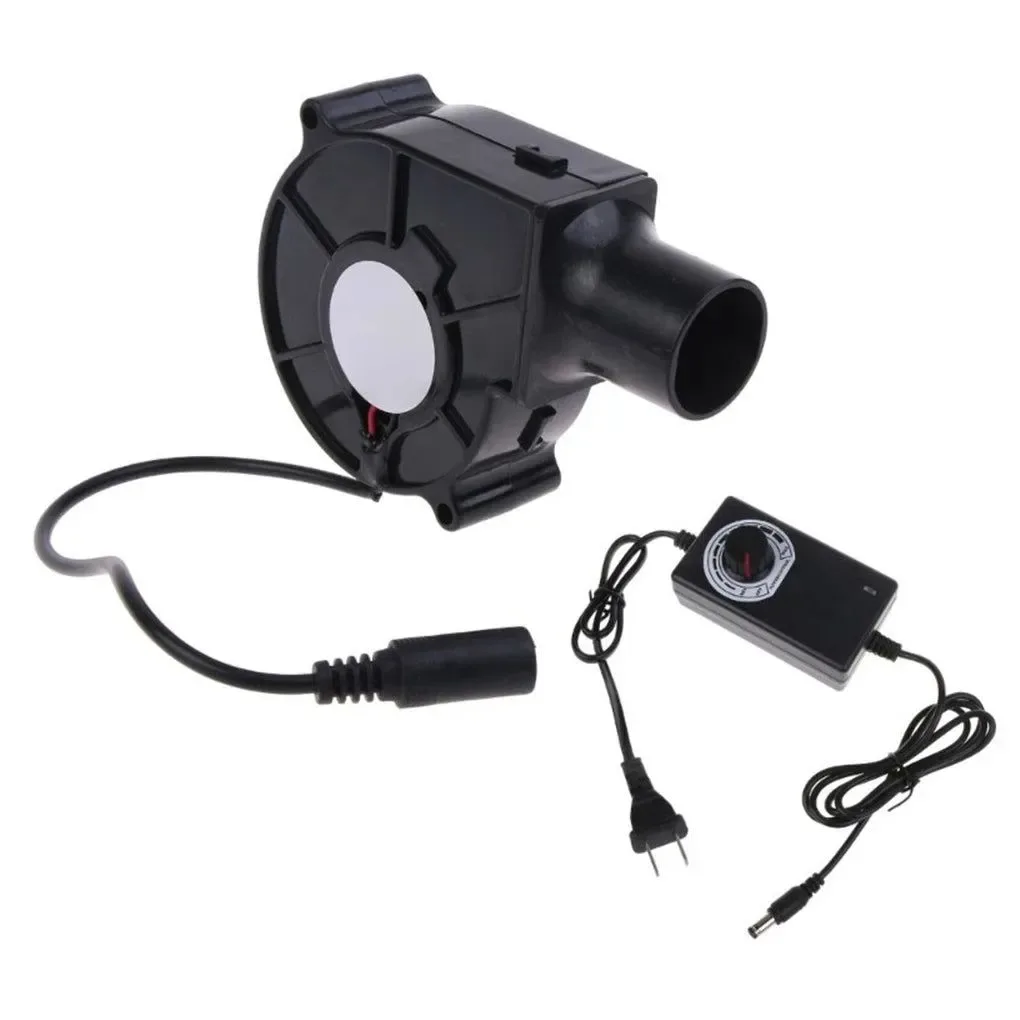 Soft 220V 7.5cm BBQ Fan Small with Air Collecting Adjustable Speed Handheld Barbecue Blower Wind Pipe for Outdoor Camping Professional