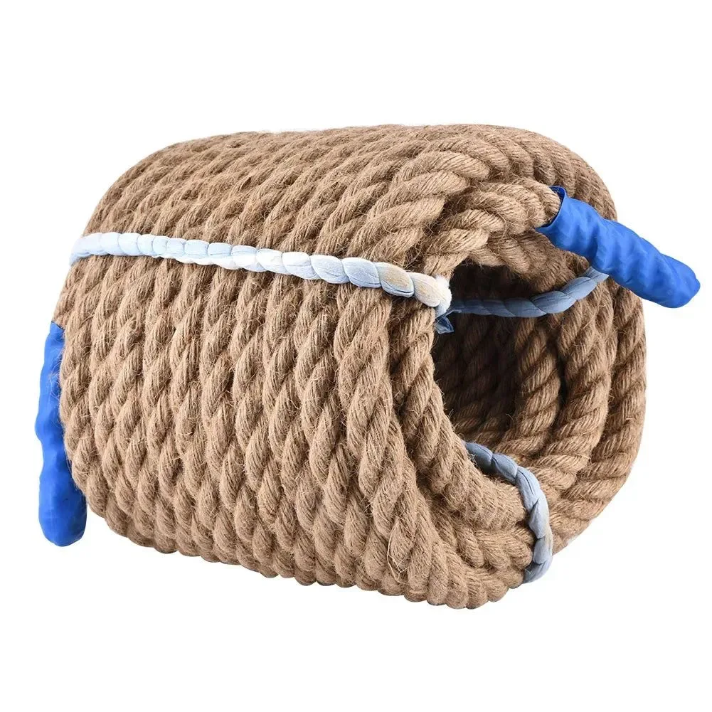 Luxury 20mm x 20m Natural Jute Rope - Heavy-Duty Outdoor Tug of War Rock Climbing Rope World-Class