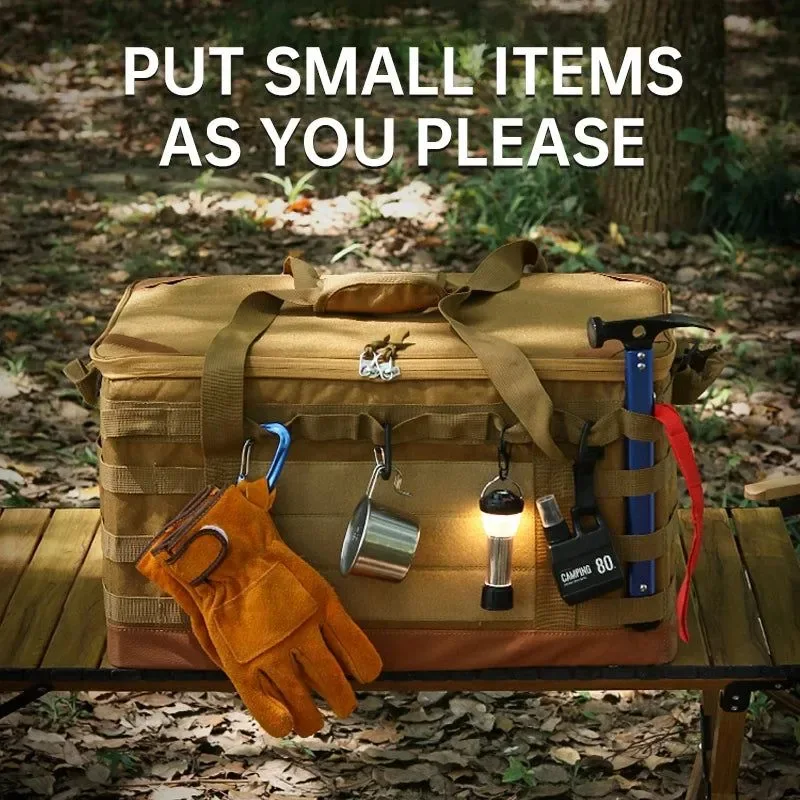 Excellent 30L 45L 60L Heavy-Duty Camping Storage Bag - Waterproof Multi-Compartment Organizer for Gas Tanks Cookware Detailed