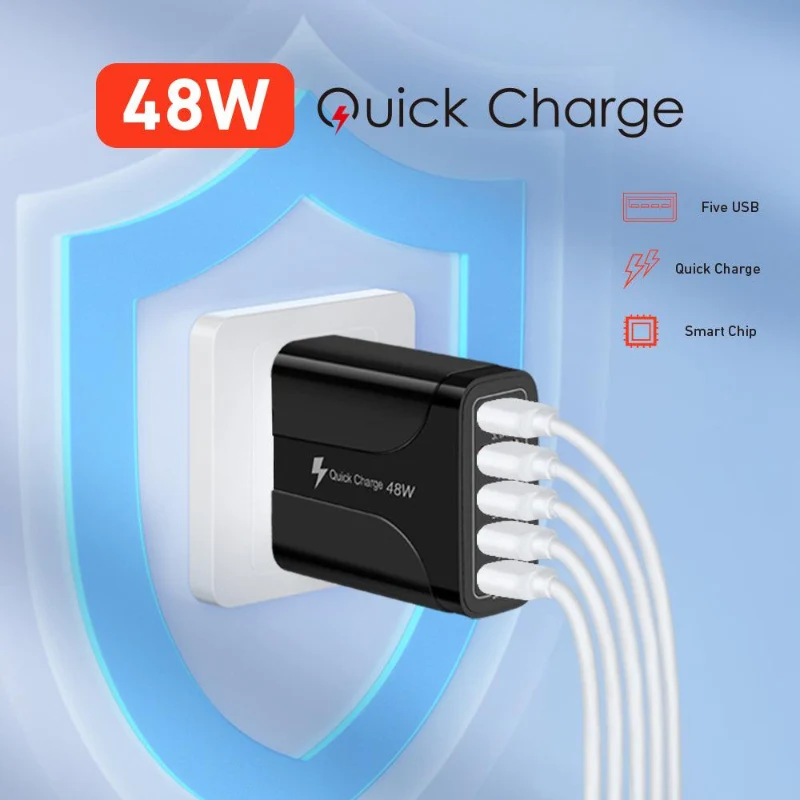 Genuine PBG 48W Quick Charge Multi Port USB Charger Fast Charging Adapter Top-Quality