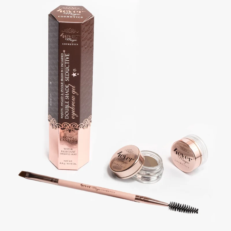 Effective 4ever Cosmetics Double Shade Seductive Eyebrow Gel with Angled Spoolie Brush High-Grade