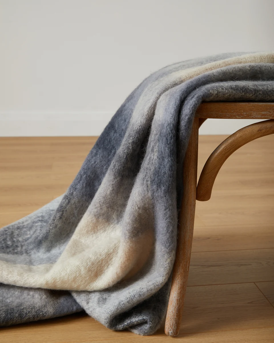 Specialty Foxford Classic Check Mohair Throw Exceptional