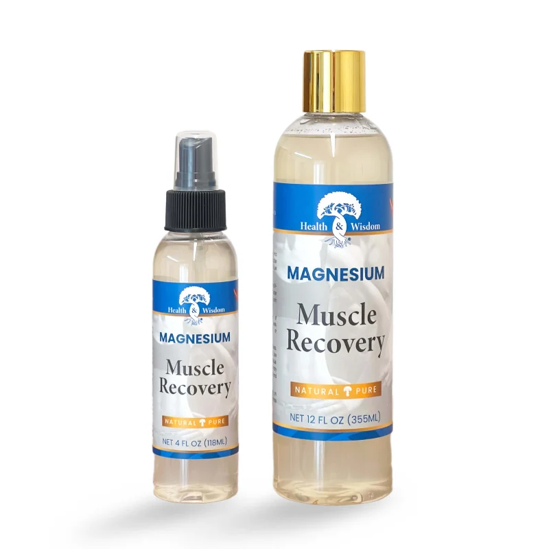 High-Grade Health Wisdom Magnesium Muscle Recovery Oil Natural Pure 4oz 12oz Responsible