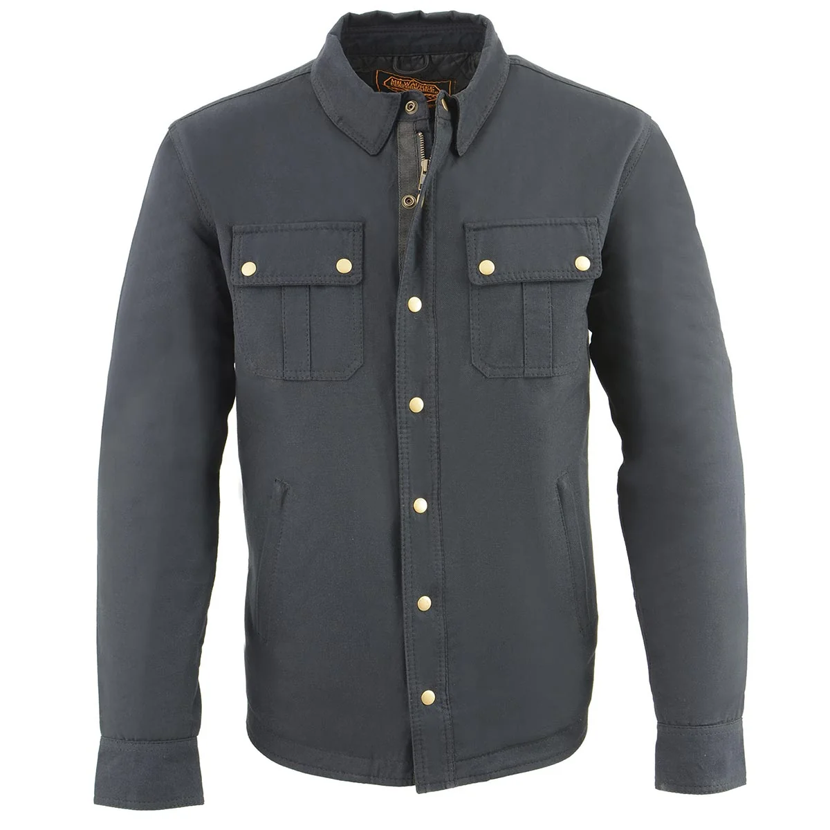 Minimalist Milwaukee Leather MDM1010 Men's Black Denim Shirt Style Jacket Enhanced