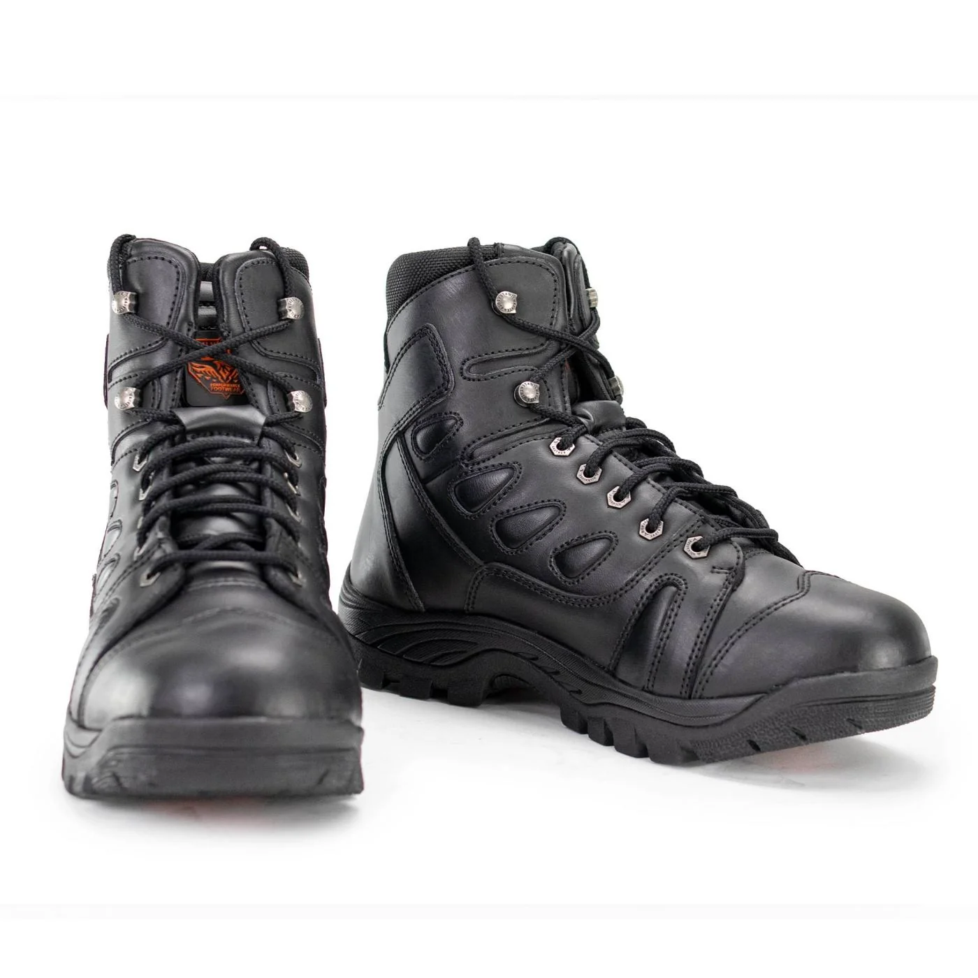High-Quality Milwaukee Leather MBM9115 Men's Black Leather 6-Inch Swat Style-Tactical Motorcycle Rider Biker Boots Durable