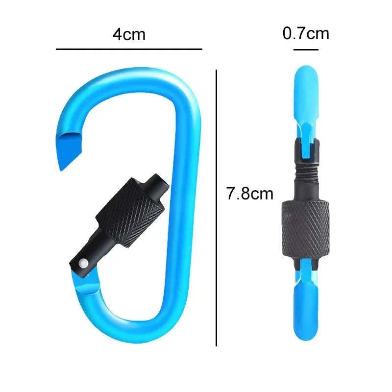 Professional Carabiner Clips with Screw Gate 4Pcs Carabiners Hiking Clips with 7mm Diameter Aluminum Rod EDC Outdoor Camping Equipment Hook SPECIFICATIONS Superior