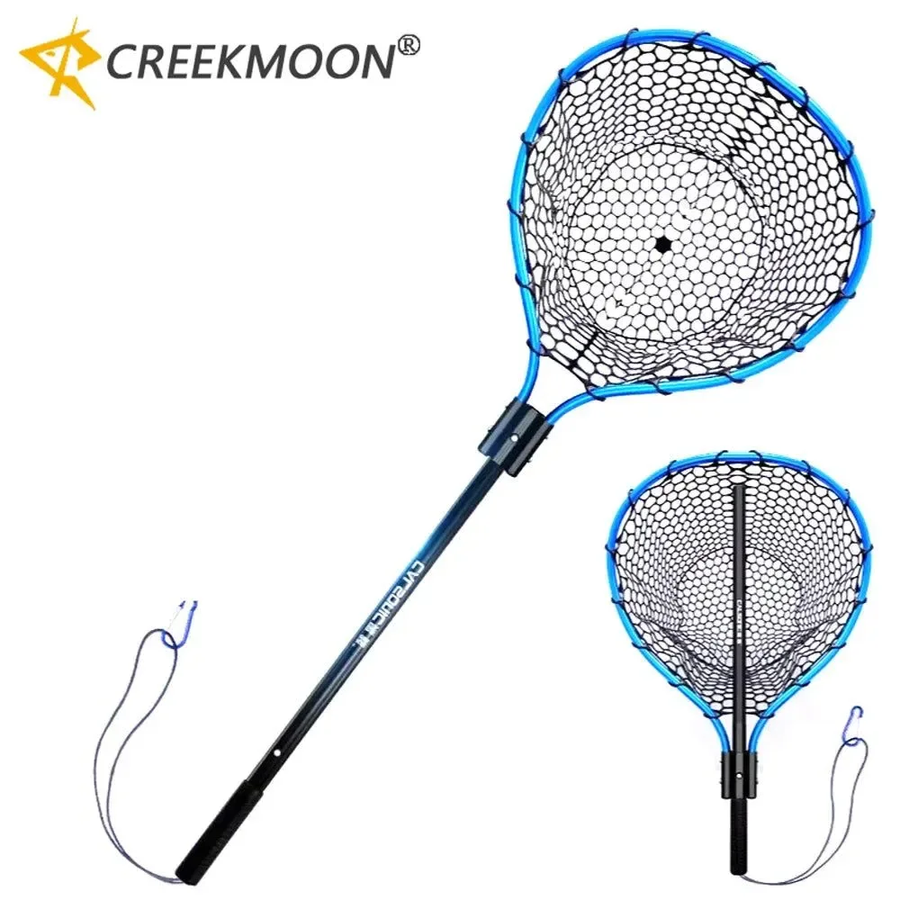 Environmentally Friendly Portable Folding Hand Net for Fishing - Lightweight Dip Net for Lure and Big Fish Functional