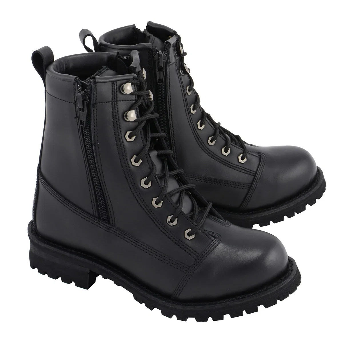 Enhanced M Boss Motorcycle Apparel BOS49005 Men's 8 Inch Black Accelerator Leather Motorcycle Boots Powerful